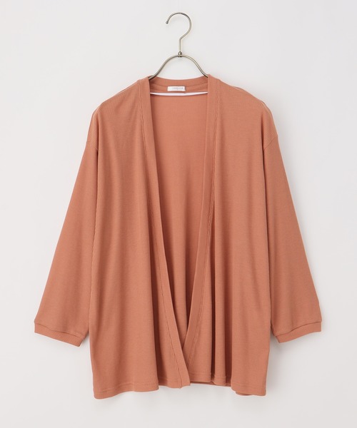 Honeys（ハニーズ）の「８分袖トッパーカーディガン（カーディガン/ボレロ・レディース・ブラック/ブルーグリーン/オレンジ/ベージュ/ライトグレー・M/L/LL）」の9枚目の写真