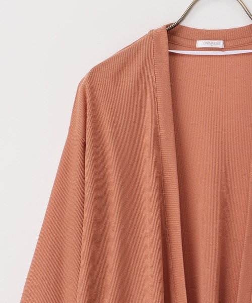 Honeys（ハニーズ）の「８分袖トッパーカーディガン（カーディガン/ボレロ・レディース・ブラック/ブルーグリーン/オレンジ/ベージュ/ライトグレー・M/L/LL）」の10枚目の写真