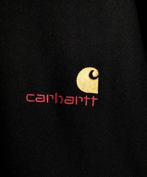 Carhartt WIP（カーハートダブリューアイピー）の「[carhartt WIP/カーハートダブリューアイピー] AMERICAN SCRIPT ワンポイント刺繍ロゴ ロングスリーブTシャツ（Tシャツ/カットソー・レディース・ブラック/ホワイト・XS/S/M/L/XL）」の3枚目の写真