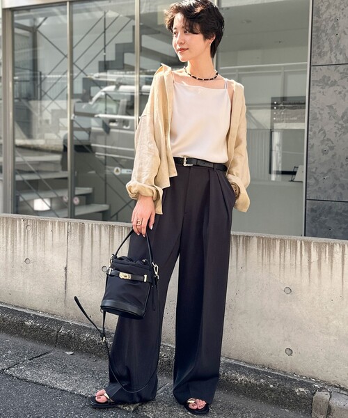 NOLLEY’S（ノーリーズ）の「オトナサテン2WAYキャミソール（キャミソール・レディース・ブラック/ホワイト/ベージュ・38）」の5枚目の写真