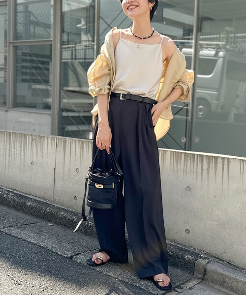 NOLLEY’S（ノーリーズ）の「オトナサテン2WAYキャミソール（キャミソール・レディース・ブラック/ホワイト/ベージュ・38）」の6枚目の写真