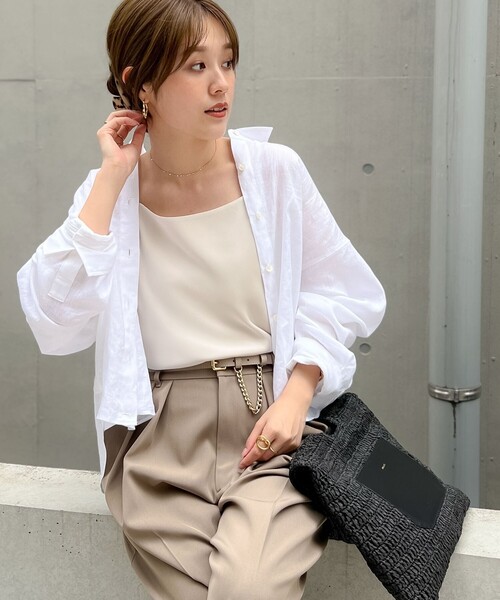 NOLLEY’S（ノーリーズ）の「オトナサテン2WAYキャミソール（キャミソール・レディース・ブラック/ホワイト/ベージュ・38）」の8枚目の写真