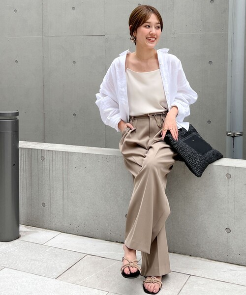 NOLLEY’S（ノーリーズ）の「オトナサテン2WAYキャミソール（キャミソール・レディース・ブラック/ホワイト/ベージュ・38）」の9枚目の写真