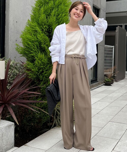 NOLLEY’S（ノーリーズ）の「オトナサテン2WAYキャミソール（キャミソール・レディース・ブラック/ホワイト/ベージュ・38）」の10枚目の写真