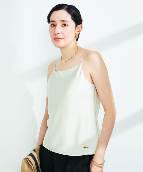 NOLLEY’S（ノーリーズ）の「オトナサテン2WAYキャミソール（キャミソール・レディース・ブラック/ホワイト/ベージュ・38）」の18枚目の写真