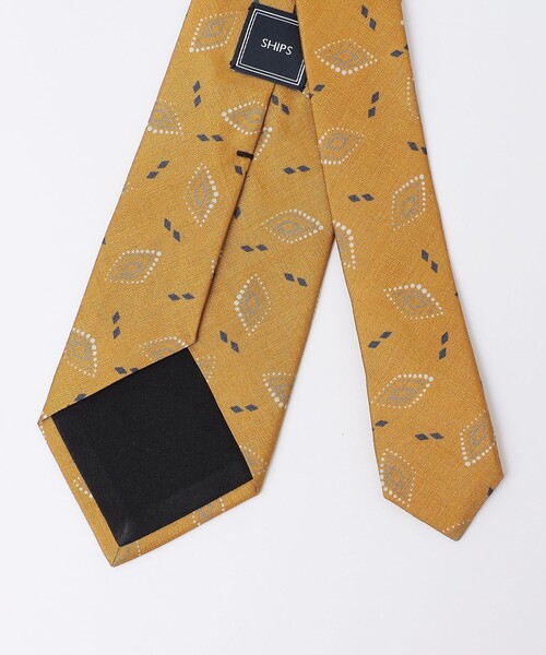 SHIPS（シップス）の「SHIPS: LUXURY シルク プリント スクエア コンビ ネクタイ（ネクタイ・メンズ・マスタード/ブラウン/ライム/ブラック・9）」の5枚目の写真