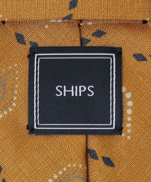 SHIPS（シップス）の「SHIPS: LUXURY シルク プリント スクエア コンビ ネクタイ（ネクタイ・メンズ・マスタード/ブラウン/ライム/ブラック・9）」の6枚目の写真
