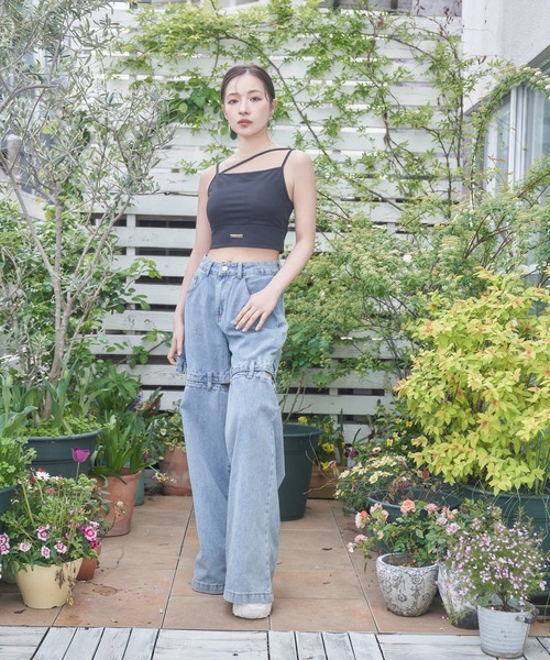 ANDGEEBEE(アンジービー)の「アシメキャミソールインナー(タンクトップ・レディース・ブラック/ホワイト・FREE)」の10枚目の写真