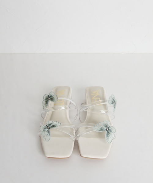 tocco closet（トッコ　クローゼット）の「パピヨンモチーフ付きサンダル（サンダル・レディース・ブラック/ベージュ・M/L/LL/S）」の17枚目の写真