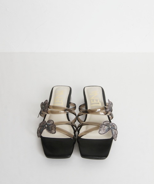 tocco closet（トッコ　クローゼット）の「パピヨンモチーフ付きサンダル（サンダル・レディース・ブラック/ベージュ・M/L/LL/S）」の18枚目の写真