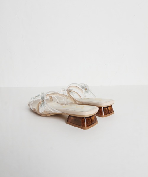 tocco closet（トッコ　クローゼット）の「パピヨンモチーフ付きサンダル（サンダル・レディース・ブラック/ベージュ・M/L/LL/S）」の20枚目の写真