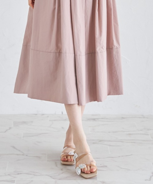 tocco closet（トッコ　クローゼット）の「パピヨンモチーフ付きサンダル（サンダル・レディース・ブラック/ベージュ・M/L/LL/S）」の12枚目の写真