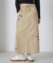 WAPPEN PRINT LONG SKIRT/ワッペンプリント ロングスカート