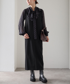 レイヤードケープドレス / layered cape dress（ドレス）｜ANDRESD