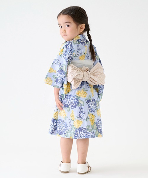petit main 新品　紫陽花柄浴衣　130 セール】【リンク】紫陽花柄浴衣(キッズ)（浴衣）｜petit main