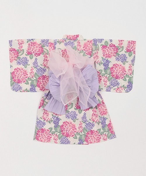 petit main 新品　紫陽花柄浴衣　130 楽天市場】プティマイン(petit main)紫陽花浴衣 : NARUMIYA
