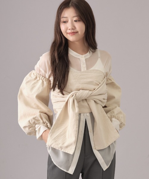 【qumerry.（キュメリ）】 リボンビスチェ qumerry.（キュメリ）の「デニムリボンビスチェ（ベスト）」 - WEAR