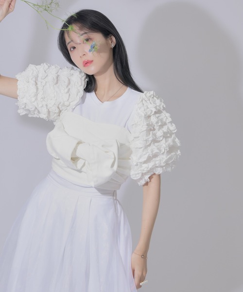 qumerry.（キュメリ）の「デニムリボンビスチェ（ベスト）」 - WEAR