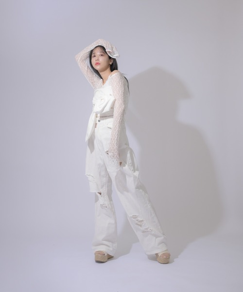 【qumerry.（キュメリ）】 リボンビスチェ qumerry.（キュメリ）の「デニムリボンビスチェ（ベスト）」 - WEAR