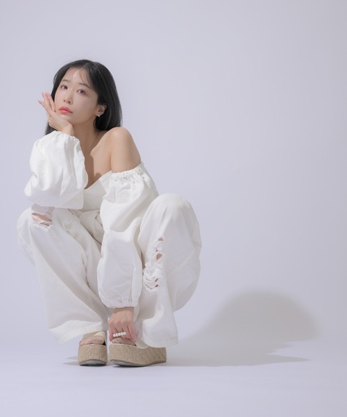 【qumerry.（キュメリ）】 リボンビスチェ qumerry.（キュメリ）の「デニムリボンビスチェ（ベスト）」 - WEAR