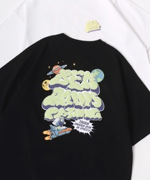 BEN DAVIS/ベンデイビス LAUNCH SMOKE TEE/オーバーサイズ バックプリント ロゴ ワンポイント 半袖Tシャツ/レディース メンズ