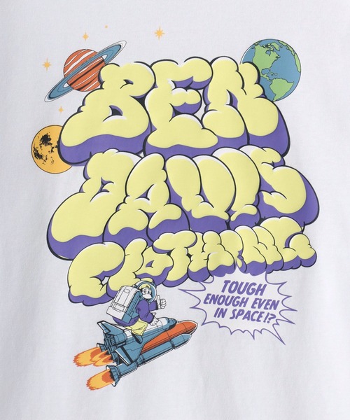 BEN DAVIS(ベンデイビス)の「BEN DAVIS/ベンデイビス LAUNCH SMOKE TEE/オーバーサイズ バックプリント ロゴ ワンポイント 半袖Tシャツ/レディース メンズ(Tシャツ/カットソー・メンズ・ピンク/ホワイト/ブラック・M/XL/L)」の9枚目の写真