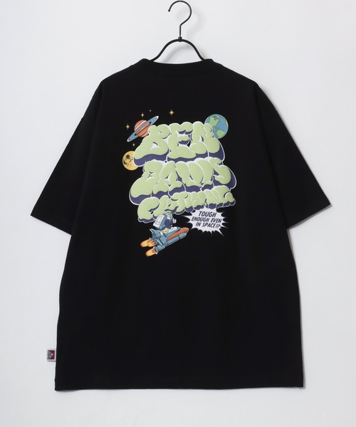 BEN DAVIS(ベンデイビス)の「BEN DAVIS/ベンデイビス LAUNCH SMOKE TEE/オーバーサイズ バックプリント ロゴ ワンポイント 半袖Tシャツ/レディース メンズ(Tシャツ/カットソー・メンズ・ピンク/ホワイト/ブラック・M/XL/L)」の13枚目の写真