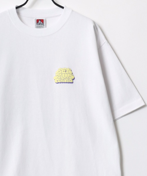 BEN DAVIS(ベンデイビス)の「BEN DAVIS/ベンデイビス LAUNCH SMOKE TEE/オーバーサイズ バックプリント ロゴ ワンポイント 半袖Tシャツ/レディース メンズ(Tシャツ/カットソー・メンズ・ピンク/ホワイト/ブラック・M/XL/L)」の16枚目の写真