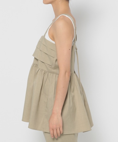 mysty woman(ミスティウーマン)の「フロントタックキャミチュニック(キャミソール・レディース・グレー/ブラウン/ベージュ・FREE)」の13枚目の写真