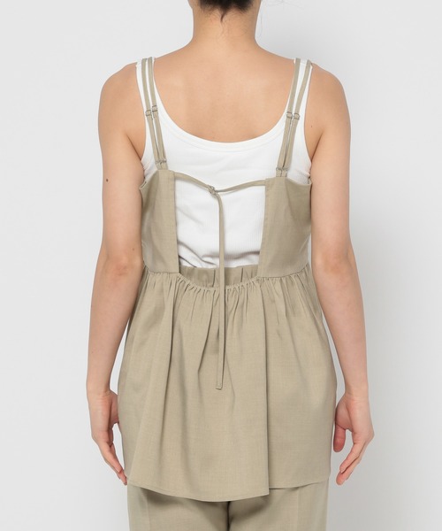 mysty woman(ミスティウーマン)の「フロントタックキャミチュニック(キャミソール・レディース・グレー/ブラウン/ベージュ・FREE)」の14枚目の写真