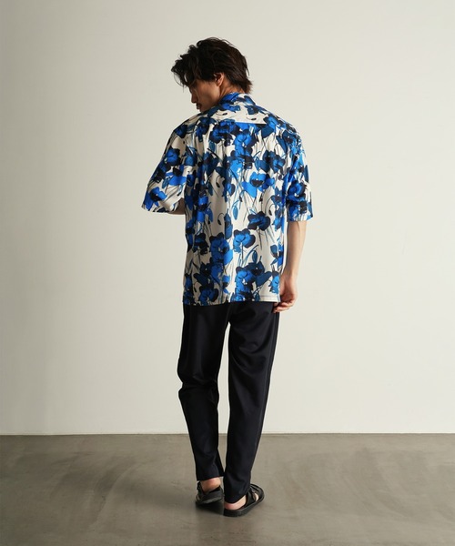 CUSTOM CULTURE（カスタムカルチャー）の「【Custom Culture】PRINTトリコット スムース ショートスリーブ シャツ（シャツ/ブラウス・メンズ・ブルー系その他/オレンジ系その他/イエロー系その他・4/2/3）」の8枚目の写真