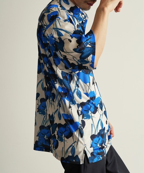 CUSTOM CULTURE（カスタムカルチャー）の「【Custom Culture】PRINTトリコット スムース ショートスリーブ シャツ（シャツ/ブラウス・メンズ・ブルー系その他/オレンジ系その他/イエロー系その他・4/2/3）」の10枚目の写真