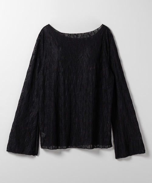 me+em select(ミームセレクト)の「※※【 2color 】ワイドスリーブオーバーシアーレーストップス / wide sleeve over sheer lace tops(Tシャツ/カットソー・レディース・ブラック/ホワイト・FREE)」の21枚目の写真