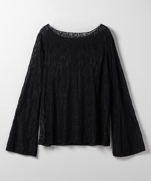 me+em select(ミームセレクト)の「※※【 2color 】ワイドスリーブオーバーシアーレーストップス / wide sleeve over sheer lace tops(Tシャツ/カットソー・レディース・ブラック/ホワイト・FREE)」の20枚目の写真