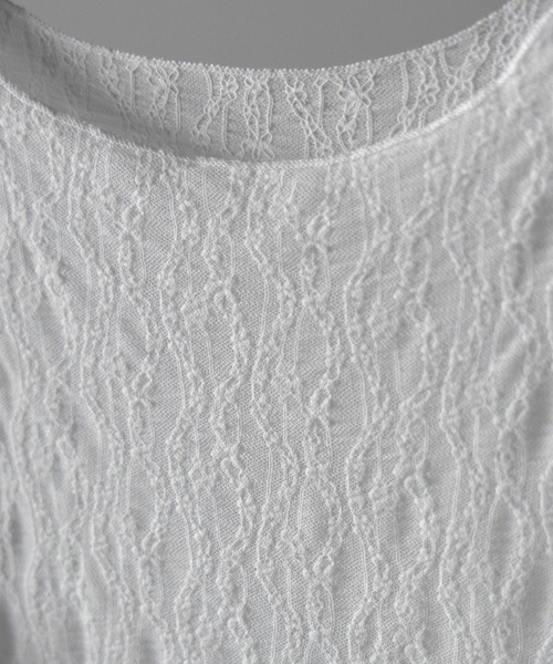 me+em select(ミームセレクト)の「※※【 2color 】ワイドスリーブオーバーシアーレーストップス / wide sleeve over sheer lace tops(Tシャツ/カットソー・レディース・ブラック/ホワイト・FREE)」の19枚目の写真
