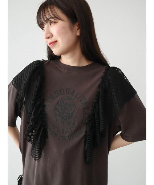 Sugar spoon(シュガースプーン)の「・SUGAR SPOON LIONptラッフルTEE(Tシャツ/カットソー・レディース・アイボリー/チャコールグレー/ネイビー・FREE)」の5枚目の写真