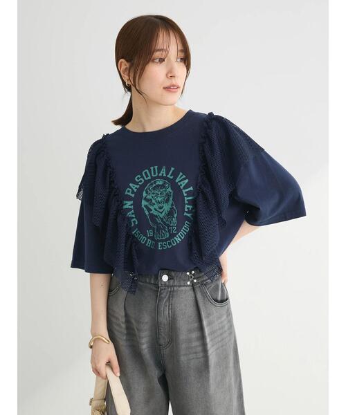 Sugar spoon(シュガースプーン)の「・SUGAR SPOON LIONptラッフルTEE(Tシャツ/カットソー・レディース・アイボリー/チャコールグレー/ネイビー・FREE)」の16枚目の写真