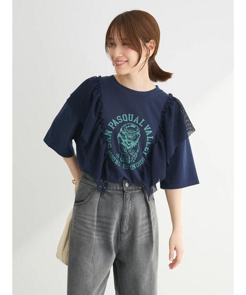 Sugar spoon(シュガースプーン)の「・SUGAR SPOON LIONptラッフルTEE(Tシャツ/カットソー・レディース・アイボリー/チャコールグレー/ネイビー・FREE)」の11枚目の写真