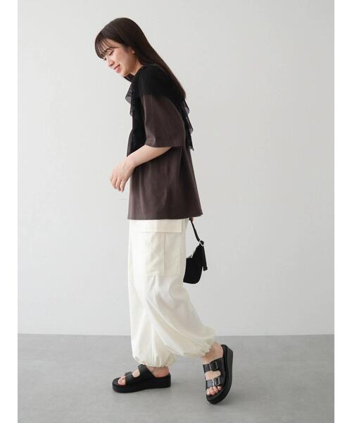 Sugar spoon(シュガースプーン)の「・SUGAR SPOON LIONptラッフルTEE(Tシャツ/カットソー・レディース・アイボリー/チャコールグレー/ネイビー・FREE)」の17枚目の写真