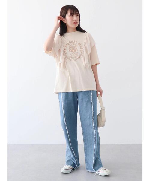 Sugar spoon(シュガースプーン)の「・SUGAR SPOON LIONptラッフルTEE(Tシャツ/カットソー・レディース・アイボリー/チャコールグレー/ネイビー・FREE)」の18枚目の写真