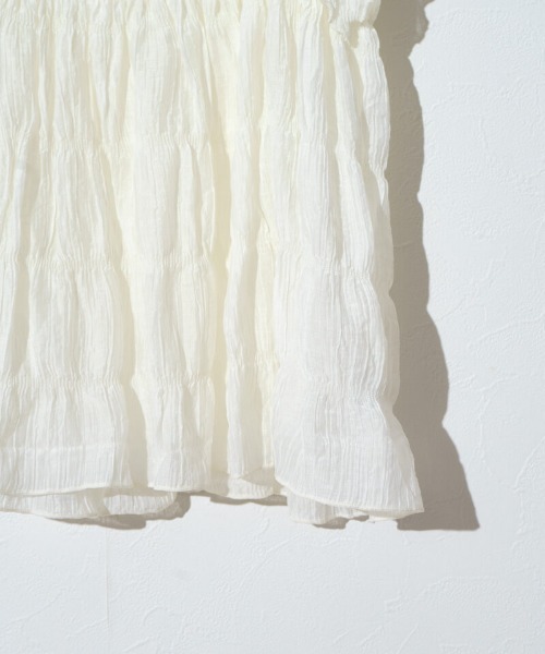 flower（フラワー）の「シアーパピヨンブラウス2（シャツ/ブラウス・レディース・ブルー/アイボリー/ブラウン/ピンク・FREE）」の13枚目の写真