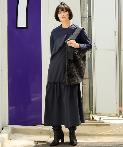 AVIE(アビィ)の「【RENEWAL】ワンショルダーファービッグバッグ(ショルダーバッグ・レディース・グレー/ブルー/カーキ/ブラウン・フリー)」の19枚目の写真