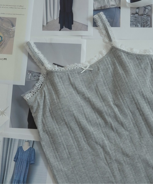 カップ付きレースキャミソール（キャミソール）｜raffime（ラフィミー