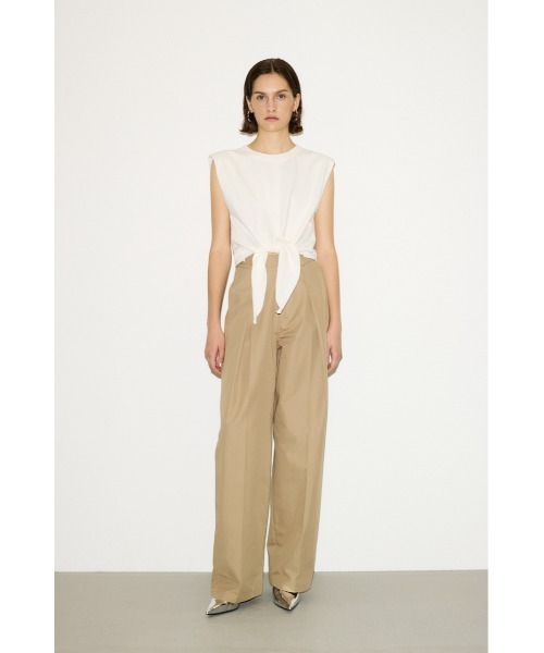 THROW by SLY(スローバイスライ)の「THROW PADDED TIE TOPS パディド タイ トップス(Tシャツ/カットソー・レディース・ブラック/ブラウン/ホワイト・FREE)」の11枚目の写真