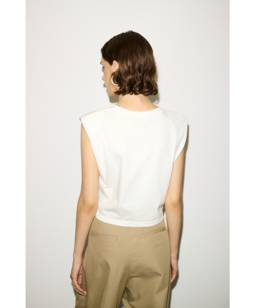 THROW by SLY(スローバイスライ)の「THROW PADDED TIE TOPS パディド タイ トップス(Tシャツ/カットソー・レディース・ブラック/ブラウン/ホワイト・FREE)」の9枚目の写真