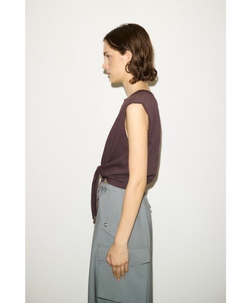 THROW by SLY(スローバイスライ)の「THROW PADDED TIE TOPS パディド タイ トップス(Tシャツ/カットソー・レディース・ブラック/ブラウン/ホワイト・FREE)」の20枚目の写真