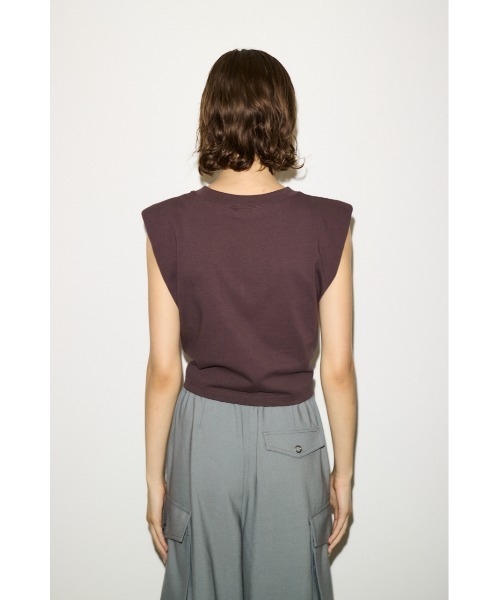 THROW by SLY(スローバイスライ)の「THROW PADDED TIE TOPS パディド タイ トップス(Tシャツ/カットソー・レディース・ブラック/ブラウン/ホワイト・FREE)」の19枚目の写真