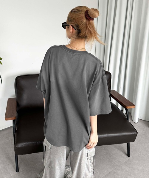 sedacle（セダクル）の「ブリーチ加工チャームT（Tシャツ/カットソー・メンズ・ブラック/グレー/ベージュ・SMALL/MEDIUM/LARGE）」の14枚目の写真