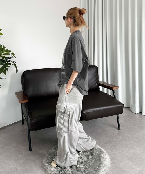 sedacle（セダクル）の「ブリーチ加工チャームT（Tシャツ/カットソー・メンズ・ブラック/グレー/ベージュ・SMALL/MEDIUM/LARGE）」の17枚目の写真