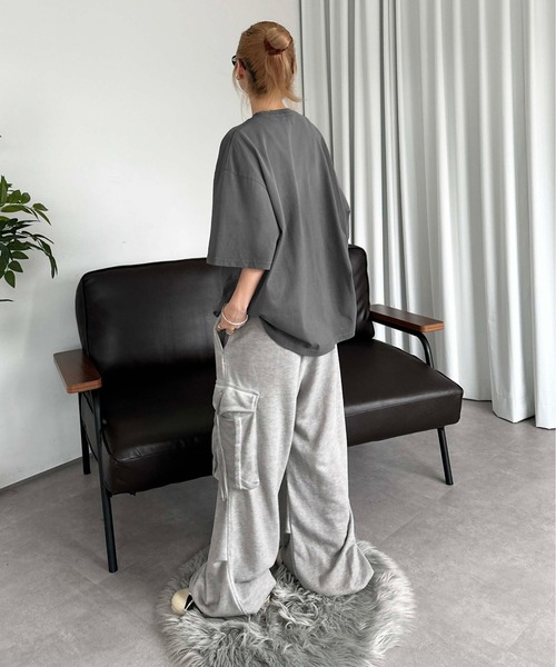 sedacle（セダクル）の「ブリーチ加工チャームT（Tシャツ/カットソー・メンズ・ブラック/グレー/ベージュ・SMALL/MEDIUM/LARGE）」の18枚目の写真